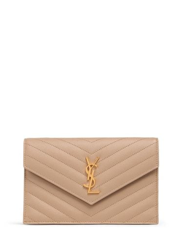 Cassandre Matelasse Leather Chain Wallet - SAINT LAURENT - Modalova