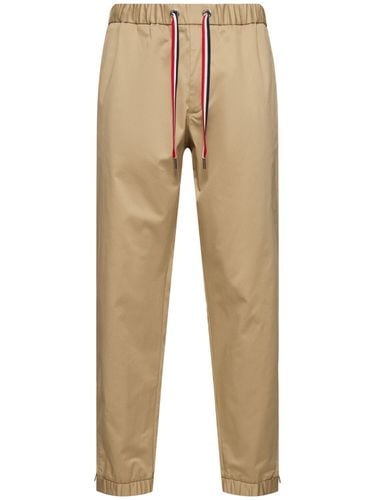 Cotton Gabardine Jogging Pants - MONCLER - Modalova