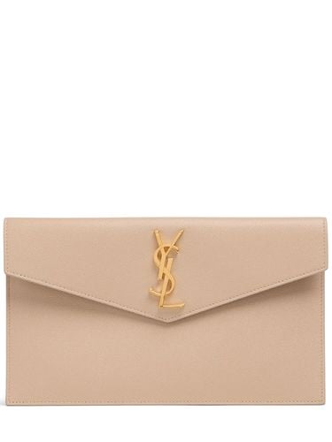 Clutch Uptown De Piel - SAINT LAURENT - Modalova