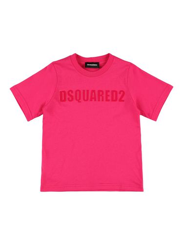 Camiseta De Jersey De Algodón Con Logo - DSQUARED2 - Modalova