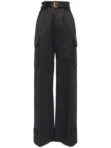 Cotton Gabardine Pants - SAINT LAURENT - Modalova