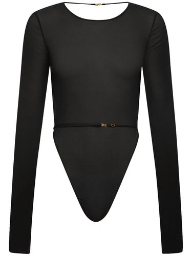 Body In Raso Di Seta Stretch - SAINT LAURENT - Modalova