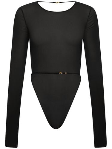 Stretch Silk Bodysuit - SAINT LAURENT - Modalova