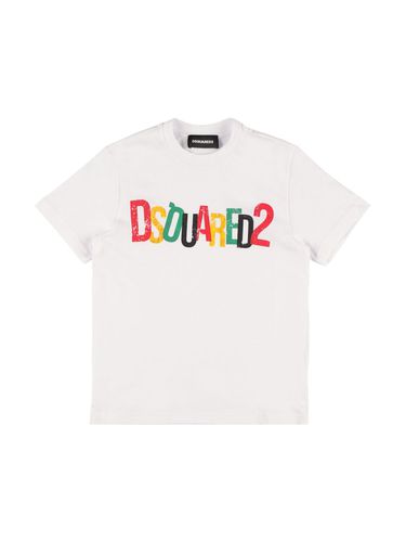 Camiseta De Jersey De Algodón Estampada - DSQUARED2 - Modalova