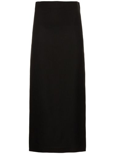 Linen Blend Side Split Long Skirt - PHILOSOPHY DI LORENZO SERAFINI - Modalova