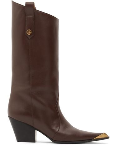 Mm Leather Tall Boots - ETRO - Modalova