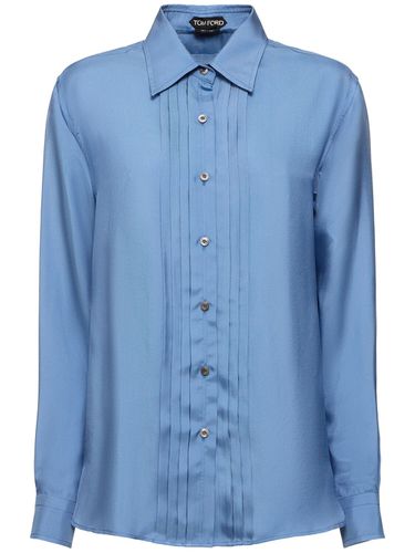 Camicia In Raso / Plissé - TOM FORD - Modalova