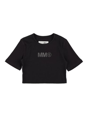 Camiseta Corta De Algodón Jersey - MM6 MAISON MARGIELA - Modalova