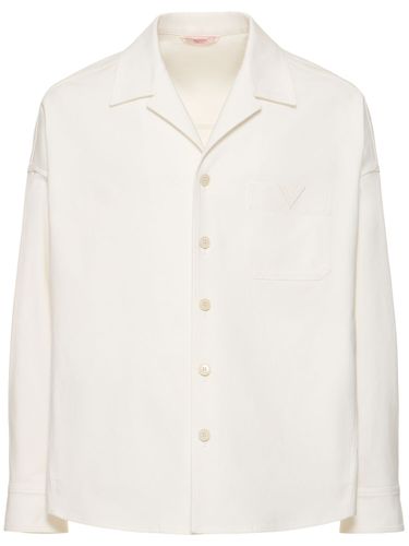 Chaqueta De Lona De Algodón Stretch - VALENTINO - Modalova