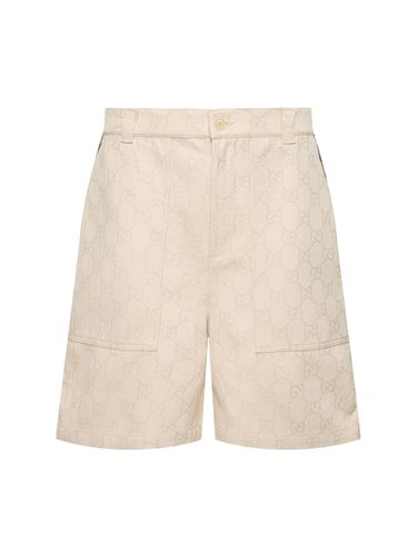 Shorts In Tela Con Dettaglio Web Gg - GUCCI - Modalova