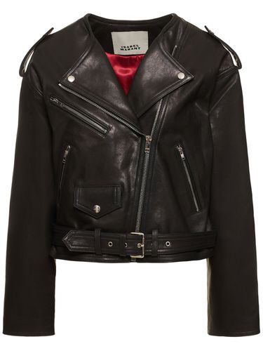 Audric Leather Biker Jacket - ISABEL MARANT - Modalova