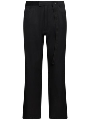 Pantaloni In Twill Di Viscosa E Cotone - 4SDESIGNS - Modalova