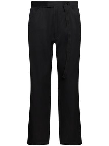 Viscose & Cotton Twill Formal Pants - 4SDESIGNS - Modalova