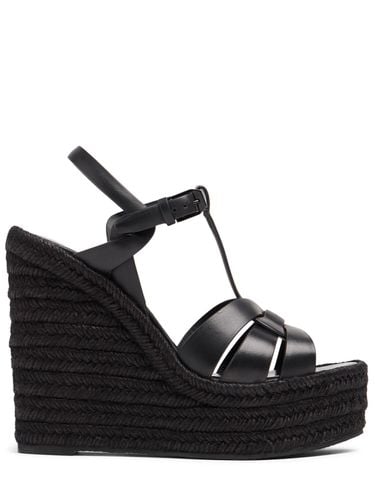 Mm Tribute Leather Espadrille Wedges - SAINT LAURENT - Modalova