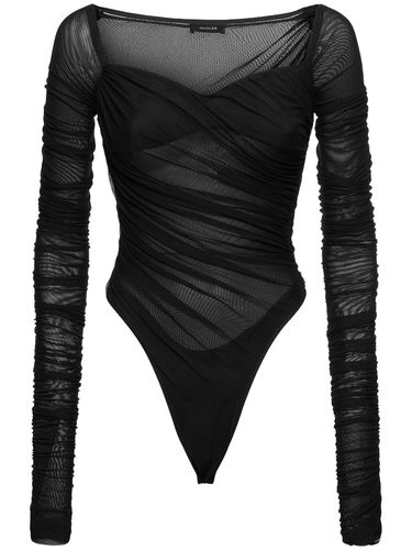 Bedruckter Langarm-body Mit Drapierung - MUGLER - Modalova