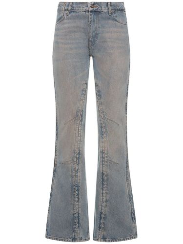 Denim Low Rise Flared Jeans W/ Slits - Y/PROJECT - Modalova