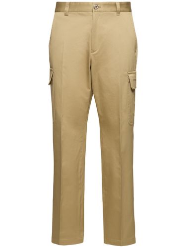 Cotton Gabardine Cargo Pants - VERSACE - Modalova