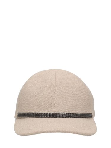 Embellished Gabardine Baseball Cap - BRUNELLO CUCINELLI - Modalova