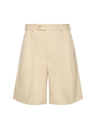 Shorts Larghi In Gabardina Di Lana - AURALEE - Modalova