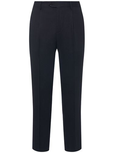 Wool Blend Single Pleat Pants - ETRO - Modalova