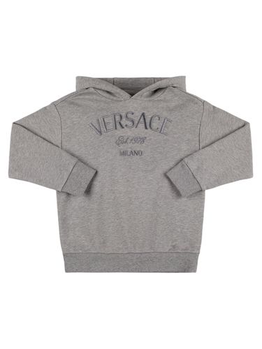 Sudadera Con Capucha Y Bordado - VERSACE - Modalova