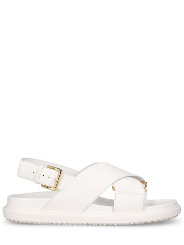 Mm Hohe Ledersandalen "fussbett" - MARNI - Modalova