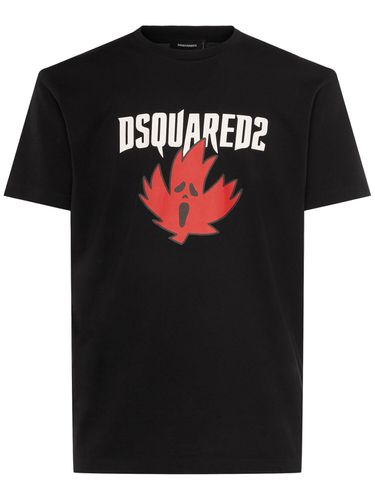 Camiseta De Algodón Con Logo - DSQUARED2 - Modalova