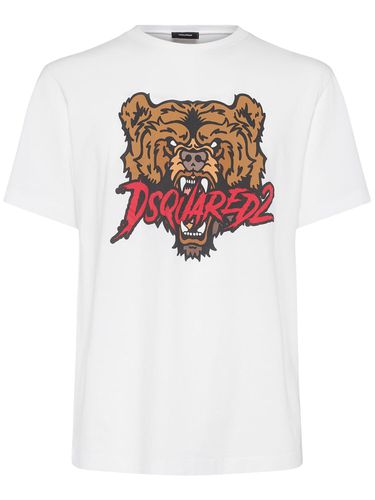 Camiseta De Algodón Estampado - DSQUARED2 - Modalova