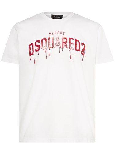 Camiseta De Algodón Estampado - DSQUARED2 - Modalova