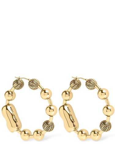 Monogram Ball Chain Hoop Earrings - MARC JACOBS - Modalova