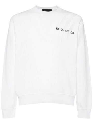 Cool Fit Cotton Crewneck Sweatshirt - DSQUARED2 - Modalova