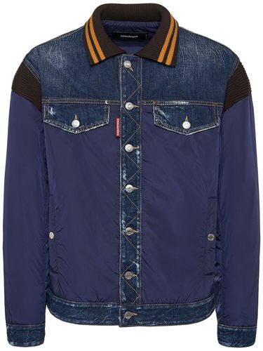 Chaqueta Varsity De Nylon Y Denim - DSQUARED2 - Modalova