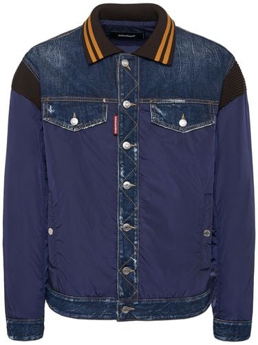 Collegejacke Aus Nylon Und Denim - DSQUARED2 - Modalova