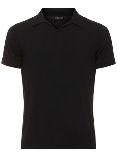 Short Sleeve Polo Shirt - GIORGIO ARMANI - Modalova