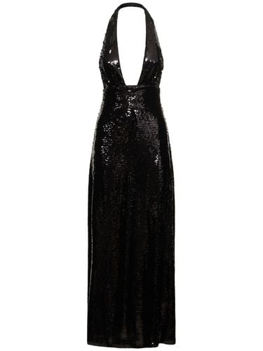 Sequined Halter Neck Midi Dress - WEWOREWHAT - Modalova