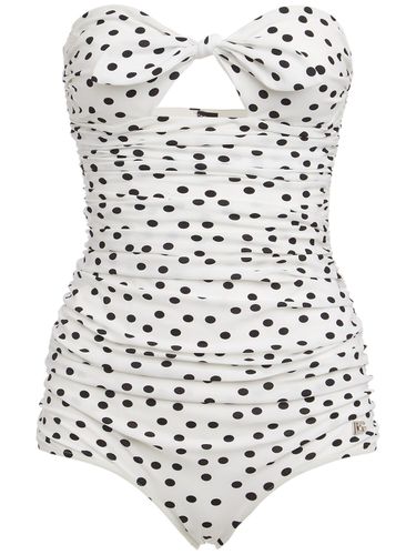 Polka Dots One-piece Swimsuit - DOLCE & GABBANA - Modalova