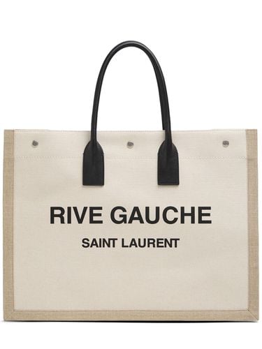 Borsa Shopping Rive Gauche In Tela - SAINT LAURENT - Modalova