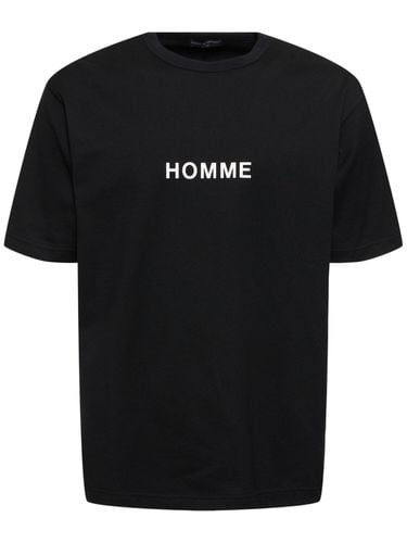 Printed Logo Cotton T-shirt - COMME DES GARÇONS HOMME - Modalova