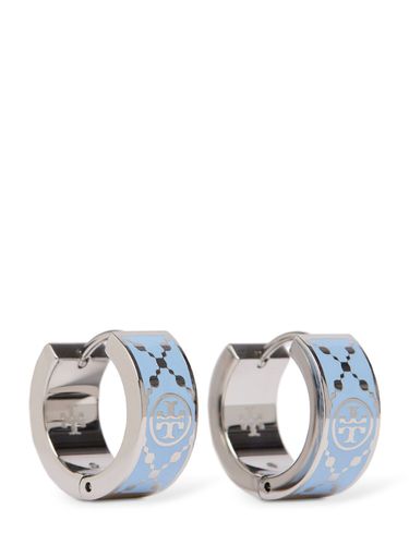 Miller Enamel Hoop Earrings - TORY BURCH - Modalova