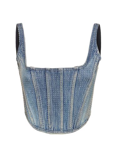 Corsetto In Denim Con Cristalli - MARC JACOBS - Modalova