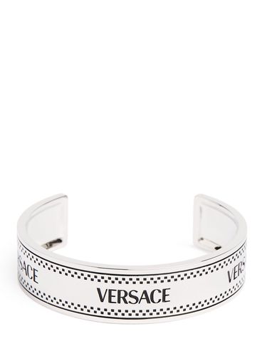 Bracciale Rigido Con Logo - VERSACE - Modalova