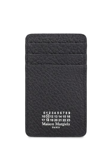 Grainy Leather Vertical Card Holder - MAISON MARGIELA - Modalova