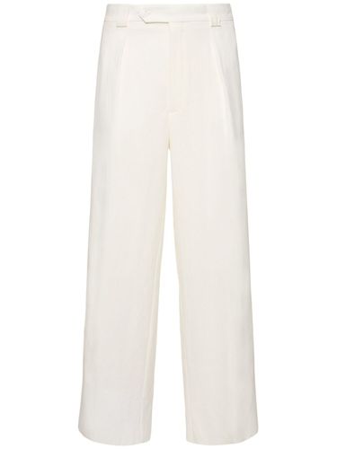 Linen Straight Fit Pants - GIORGIO ARMANI - Modalova