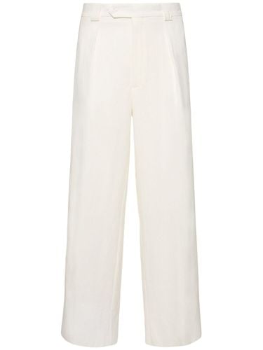 Pantaloni Dritti In Lyocell - GIORGIO ARMANI - Modalova