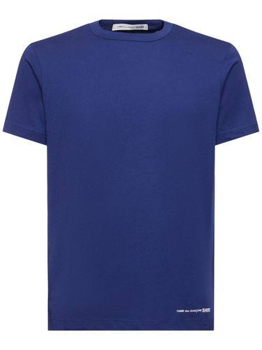 Camiseta De Algodón Con Logo Estampado - COMME DES GARÇONS SHIRT - Modalova