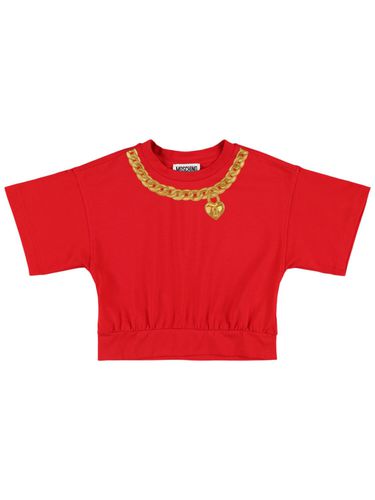 Camiseta Corta De Algodón Jersey - MOSCHINO - Modalova