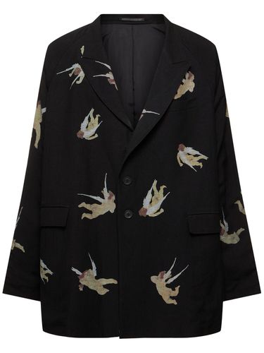 K-angel Printed Viscose & Linen Blazer - YOHJI YAMAMOTO - Modalova