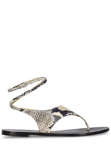 Mm Amalfi Python Print Flat Sandals - PARIS TEXAS - Modalova