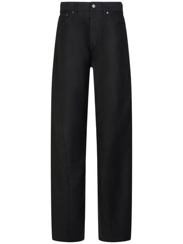 High Waist Cotton Denim Wide Jeans - MAISON MARGIELA - Modalova