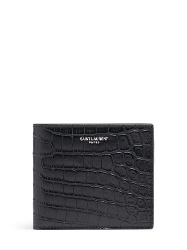 Cartera De Piel Grabada - SAINT LAURENT - Modalova